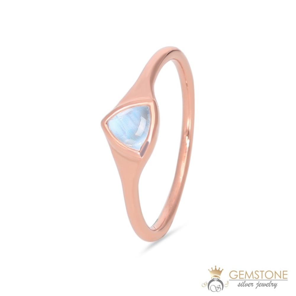 14K ROSE GOLD VERMEIL MOONSTONE RING - NOVELLA